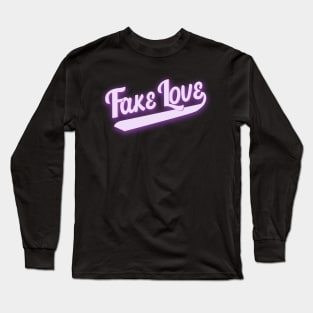 Fake love in purple lavender Long Sleeve T-Shirt